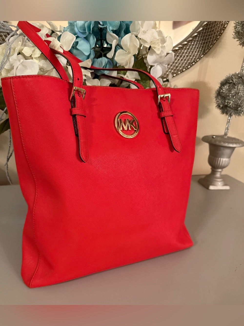 Michael Kors Jet Set Large Saffiano Leather Travel Tote EUC - Picture 10 of 13